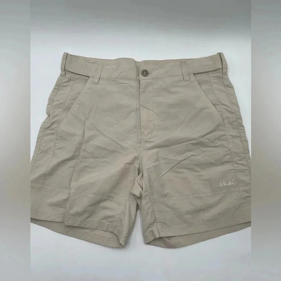 Huk Rogue 7” Shorts Mens XXL Tan Khaki 100% Nylon Performace Fishing Outdoors - Picture 1 of 11